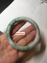 Load image into Gallery viewer, 58.7mm 100% natural certified sunny green/white(白底青) jadeite jade bangle BK82-5231
