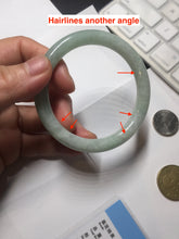 Load image into Gallery viewer, 53mm Certified Type A 100% Natural light green round cut Jadeite bangle PC133-1850
