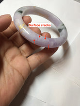 Load image into Gallery viewer, 56mm Certified 100% Natural type A green/light purple carved and golden-painted Jadeite Jade bangle PC70-(8712)
