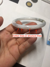 Load image into Gallery viewer, 58.5mm Certified Type A 100% Natural light green yellow purple white black (Wuji)slim round cut Jadeite bangle PB179-9117
