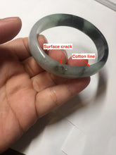 Load image into Gallery viewer, 47mm Certified Type A 100% Natural dark green Jadeite Jade oval bangle AH93-4483
