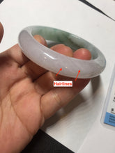 Load image into Gallery viewer, 卖了  55.3mm certified Type A 100% Natural icy watery dark green/purple/clear Jadeite Jade bangle BF144-9538
