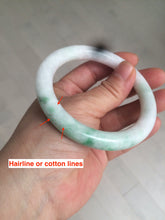 Load image into Gallery viewer, 58mm certified 100% natural sunny green/white/brown round cut jadeite jade bangle AX102-5430
