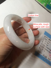 Load image into Gallery viewer, 57.5mm certified 100% natural type A white jadeite jade bangle BF41-1467
