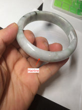 Load image into Gallery viewer, 58.5mm 100% natural type A certified light green/purple jadeite jade bangle Y140-0720
