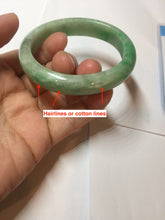 Load image into Gallery viewer, 50mm Certified Type A 100% Natural sunny green gray Oval shape Jadeite Jade bangle BG235-9903
