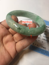 Load image into Gallery viewer, 55.2mm Certified Type A 100% Natural sunny green Jadeite Jade bangle AU6-4440
