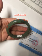 Load image into Gallery viewer, 57.7mm certified Type A 100% Natural oliy dark green/black Jadeite Jade bangle BL121-9425
