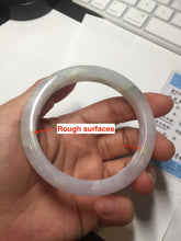 Load image into Gallery viewer, Sold.please do&#39;t order. thanks. 56mm Certified type A 100% Natural light purple white green yellow(LU FU SHOU)Jadeite bangle BN60-3559
