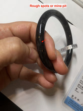 Load image into Gallery viewer, 55.5mm Certified Type A 100% Natural black (Wuji) slim round cut Jadeite Jade bangle PC43-2572
