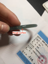Load image into Gallery viewer, 53.5mm Certified Type A 100% Natural light green/blue slim round cut Guatemala Jadeite bangle PB128-1480
