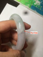 Load image into Gallery viewer, 55.8mm Certified type A 100% Natural icy watery light green red Jadeite Jade bangle AZ64-5067
