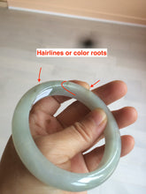 Load image into Gallery viewer, 57.4mm Certified 100% natural Type A icy watery green/white/gray jadeite jade bangle AY70-0343
