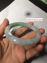 Load image into Gallery viewer, 57mm certified Type A 100% Natural sunny green/white/purple Jadeite Jade bangle L146-5350
