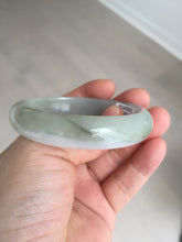 Load image into Gallery viewer, 51.5mm certified Type A 100% Natural icy watery dark green light purple oval Jadeite Jade bangle Y167-3704
