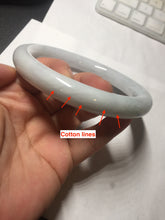 Load image into Gallery viewer, 74.5mm certified Type A 100% Natural light green white round cut plus size Jadeite Jade bangle BP171-1257
