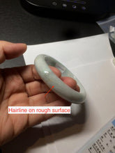 Load image into Gallery viewer, 58.4mm certificated Type A 100% Natural light green white Jadeite Jade bangle AF90-2939
