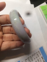 Load image into Gallery viewer, 58.5mm 100% natural type A certified light green/purple jadeite jade bangle W91-0734
