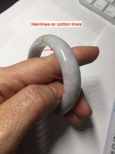 Load image into Gallery viewer, 51.5mm certified Type A 100% Natural sunny green purple oval Jadeite Jade bangle PC5-4031
