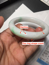 Load image into Gallery viewer, 卖了 58.8mm Certified Type A 100% Natural sunny green/white(白底青) Jadeite Jade bangle AM99-2811
