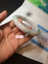 Load image into Gallery viewer, 60mm certified 100% natural type A sunny green white  jadeite jade bangle BH31-5424
