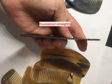 Load image into Gallery viewer, 12.5x4cm 100% Natural black brown yellow Buffalo Horn Rake Comb with Massage Handle (defects) group NJ2
