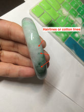 Load image into Gallery viewer, 56.4mm certificated Type A 100% Natural sunny green/white/purple Jadeite Jade bangle AY48-4133
