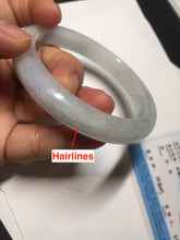 Load image into Gallery viewer, 62.3mm Certified Type A 100% Natural icy watery light green white purple Jadeite bangle Q137-2882
