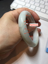 Load image into Gallery viewer, 53.5mm 100% natural certified sunny green brown pink oval jadeite jade bangle BN29-8348
