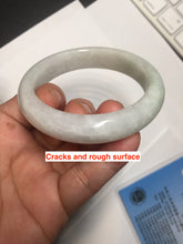 Load image into Gallery viewer, 53.2mm certificated Type A 100% Natural sunny green white(白底青) Jadeite Jade bangle BN74-3873
