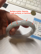 Load image into Gallery viewer, 58.7mm Certified Type A 100% Natural icy watery green/purple chubby Jadeite Jade bangle BP222-9540
