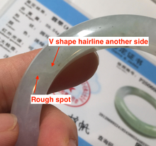 Load image into Gallery viewer, 53.8mm certified 100% natural Type A icy water light green/pule/brown/gray(FU LU SHOU) jadeite jade bangle BP159-5038
