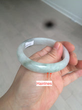 Load image into Gallery viewer, 51.5mm certified 100% natural Type A light green/white oval jadeite jade bangle AZ124-2782
