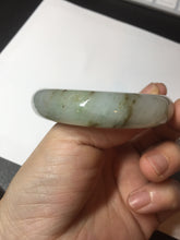 Load image into Gallery viewer, 57mm Certified type A 100% Natural icy watery light green brown The illusionary world Jadeite bangle BL116-9434
