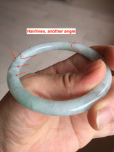 Load image into Gallery viewer, 53.3mm certified 100% natural Type A light green round cut jadeite jade bangle AX132-0798
