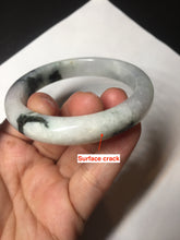 Load image into Gallery viewer, 53.8mm certificated Type A 100% Natural light green/white jadeite jade bangle BK100-2343
