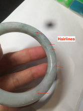 Load image into Gallery viewer, 56.5mm Certified 100% natural Type A light green round cut jadeite jade bangle R91-4067
