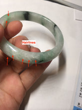 Load image into Gallery viewer, 56.5mm Certificated sunny green/dark green/white jadeite jade bangle BK120-8240
