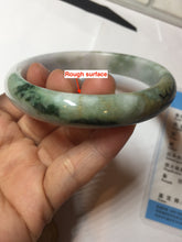 Load image into Gallery viewer, 60mm certificated Type A 100% Natural dark green/brown/purple/black Jadeite Jade bangle BG238-3280
