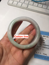 Load image into Gallery viewer, 55.5mm Certified Type A 100% Natural green white Jadeite Jade bangle BQ58-6877
