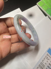 Load image into Gallery viewer, 57.7mm certified Type A 100% Natural light green/purple/white Jadeite Jade bangle AK79-3283
