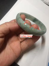 Load image into Gallery viewer, 53.7mm certified Type A 100% Natural green thin Jadeite Jade bangle D135-2831
