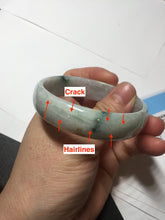 Load image into Gallery viewer, 54mm certified Type A 100% Natural green yellow purple thin Jadeite Jade bangle AY94-1341
