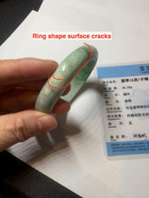 Load image into Gallery viewer, 51.5mm certified Type A 100% Natural sunny green purple oval Jadeite Jade bangle BS29-4436
