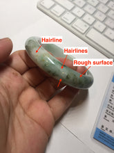 Load image into Gallery viewer, 57mm certified 100% natural type A sunny green/purple/brown jadeite jade bangle BN99-7710
