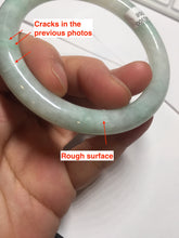 Load image into Gallery viewer, 55mm Certified type A 100% Natural sunny green/white round cut Jadeite bangle BN75
