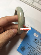Load image into Gallery viewer, 53.8mm 100% natural Type A light green/red/yellow “Beauty’s Face Scarred” jadeite jade bangle PA39-5298
