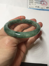 Load image into Gallery viewer, 55mm Certified Type A 100% Natural oily dark green(老油青)Jadeite bangle PD145-6278
