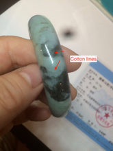 Load image into Gallery viewer, 50.5mm Certified Type A 100% Natural dark green Jadeite Jade oval bangle AJ70-0610
