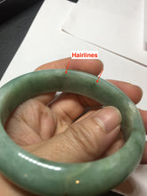 Load image into Gallery viewer, 54.9mm certified natural Type A apple green red jadeite jade bangle BN10-7078
